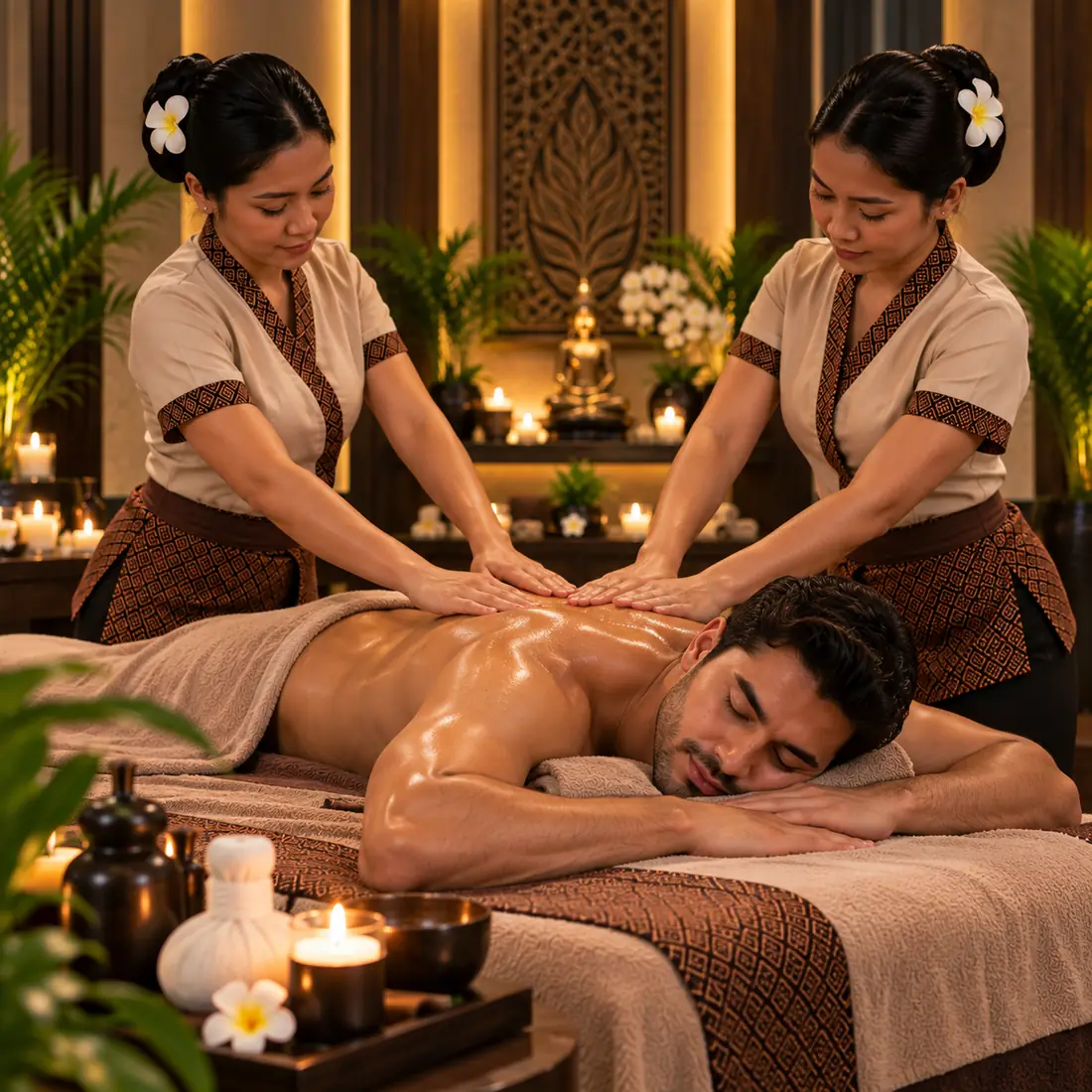 4 hand massage